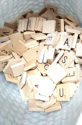 Scrabble Tiles Lot 2 Pounds Lbs Wood Letters Craft Some Vintage • $24.99