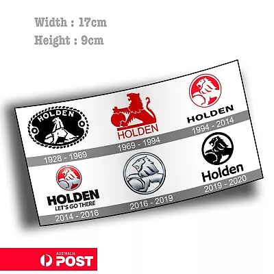 Holden Logo Vintage To Current  - 1928 To 2022 Vinyl  Sticker  • $6.85