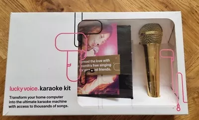 Lucky Voice Karaoke Machine Kit + GOLD Microphone Home Singing Party • £10