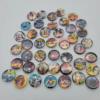 Lot Of 43 Horror Movie Pins Scary Halloween Collection Art Spooky  • $79.95