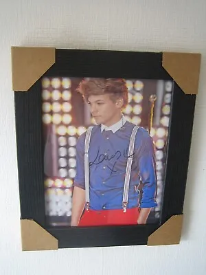 Louis Tomlinson ; Hand Signed Photograph (8x10) Framed With CoA • £89