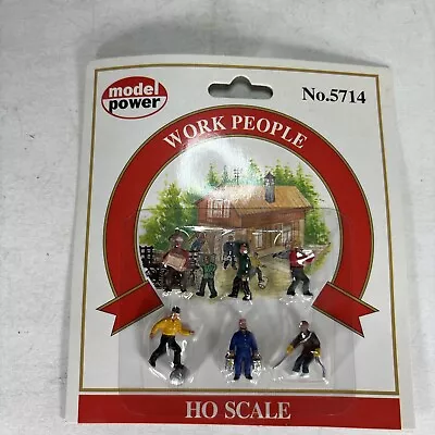HO Scale Model Power #5714 Work People 6 Piece Figures Set New • $4.95