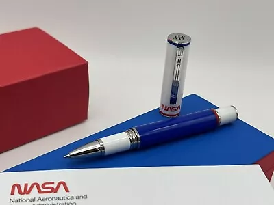 Montegrappa Atlantis Blue/white Resin Rollerball Pen New 100% Genuine Msrp $515 • $365