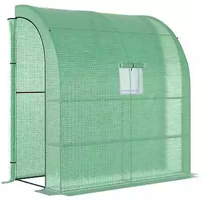 Lean-To Walk In Tunnel Greenhouse Protective Plant Garden Cover Grow Tent Shelf • £61.09