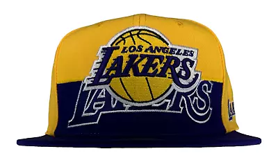 Mitchell & Ness NBA Los Angeles Lakers Half N Half Snapback Hat Cap New • $24.99