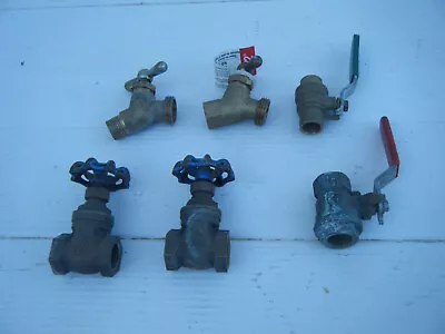 Lot Of 1/2  Inch Copper Valves. Gate Valves Ball Valves Slip And Threaded • $22.99