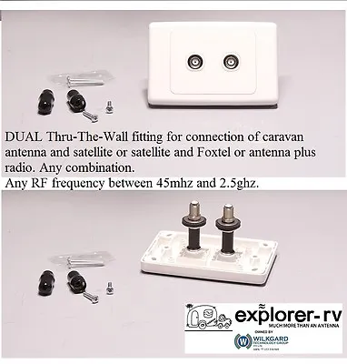 FOXTEL Wall Plate Ideal For RV Satellite & Foxtel-Caravan Outlet TV Plate/Plug • $60.40