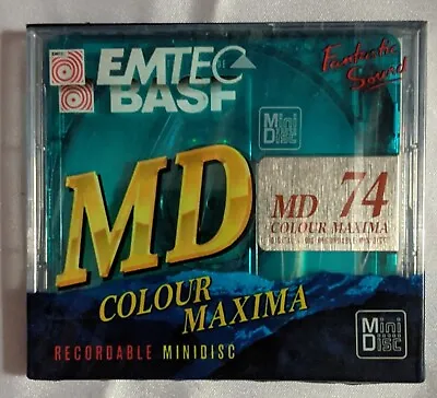 EMTEC BASF Colour Maxima Mini Disc 74 Mins Recordable Sealed • £5