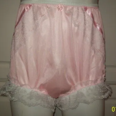 PINK Tricot Bubble Bloomer & SISSY PANTY 2 LAYERS Men Or Women   28-42 Waist • $46.99