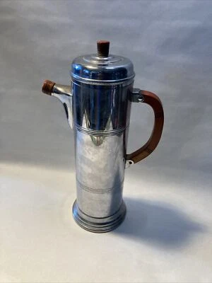 $62.95 • Buy Vtg Farber Bros Art Deco Chrome And Stainless Cocktail Shaker Bakelite Handle
