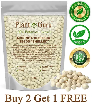 100 Moringa Oleifera Seeds Kernel 1 Oz. SHELLED Fresh Organic Semilla De Moringa • $6.60