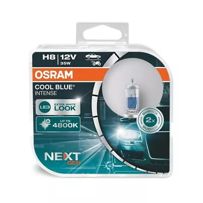 COOL BLUE® INTENSE 64212CBN-HCB 12V 35W Halogen Car Bulbs OSRAM H8 • £33.46