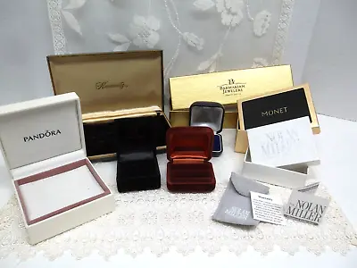 $25 • Buy Lot Of 8 Vintage Jewelry Presentation Boxes Cases- Krementz-Pandora-Nolan Miller