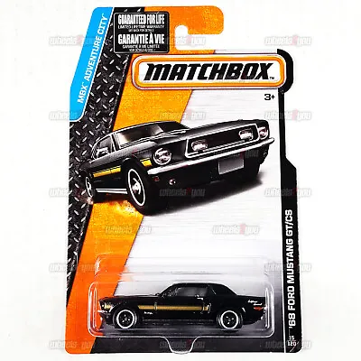 68 FORD MUSTANG GT/CS #15 Black- MBX Adventure City - Matchbox 1:64 Mattel CFV89 • $7.46