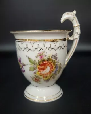 Meissen Porcelain Floral Tea Cup W Bird  Handle  • $19.95