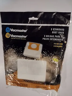 $2 • Buy New Vacmaster 4-5 Gallon Standard Vacuum Dry Dust Bags For Shop-Vac - 3-Pack