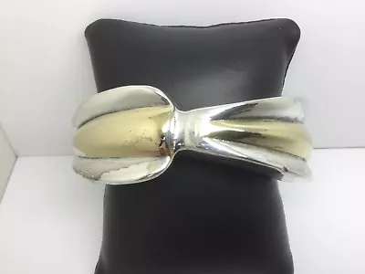 Yaacov Heller Sterling Silver Vermeil Artform Bangle Bracelet • $198