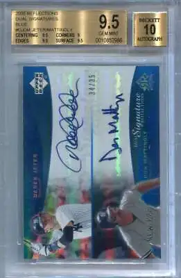 2005 Reflections Signatures Blue DJDM Mattingly Jeter Dual Auto 34/35 BGS 9.5 10 • $1000