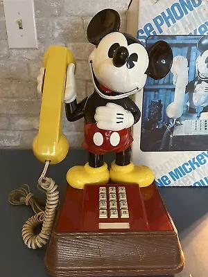 Vintage Mickey Mouse Phone Western Electric 1980 Telephone Disney With Box • $80