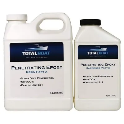 Clear Penetrating Epoxy Wood Sealer Stabilizer For Rot Repair And Restoration Qt • $70.99