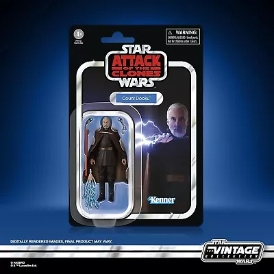 STAR WARS The Vintage Collection Count Dooku Attack Of The Clones 3.75 Inch Co • $29