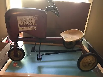 1960 AMF BMC Juvenile Wheel Goods Red Yellow Pedal Tractor T-510 In Original Box • $600