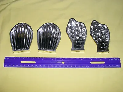 Lot Of 4 Vintage Tin Molds For Confections Chocolate Soap Wax  • $4.99