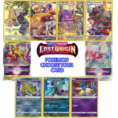 $9.99 • Buy Lost Origin Pokemon Choose Your VMAX V Full Art VSTAR Secret Trainer LP-NM
