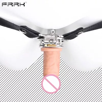 Newest Inverted Chastity Cage Chastity Device Belt Best Metal Cylinde Rings Lock • £39.26