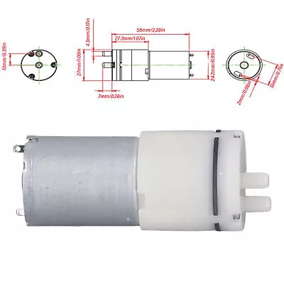 Mini Air Pump Double Hole Low Noise Air Micro Vacuum Pump Accessories • $9.11