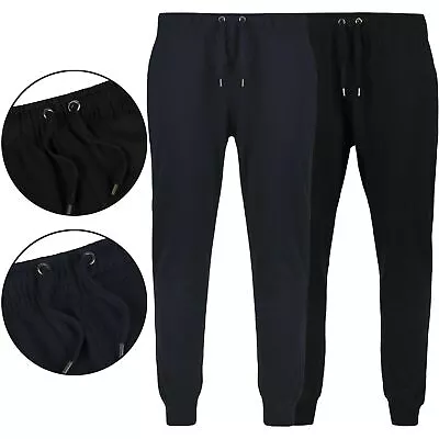 Mens Jogging Fleece Joggers Tracksuit Bottoms Trousers Gym  Sweat Pants M-3XL • £8.99