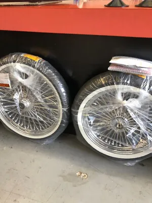 CHROME DNA MAMMOTH 52 SPOKE WHEELS 21x3.5/18x4.25 HD FLSTC HERITAGE SOFTAIL ABS • $1975