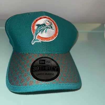 Miami Dolphins 2023 Sideline Historic 39THIRTY Stretch Fit Hat Cap L-XL • $29.99