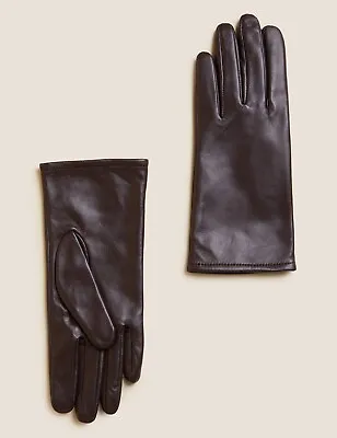 M&S Collection Ladies Leather Warm Lined Gloves VARIOUS SIZE AND COLOURS • £14.95