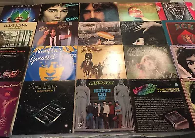 Nice Lot Of 20 Vintage Classic Rock LP Records Bruce Jimi Janis Zappa VG+ & NM- • $37.69