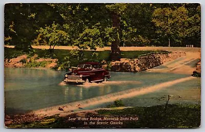 Ozarks Missouri~Montauk State Park~Low Water Bridge~1953 Linen Postcard • $8.99