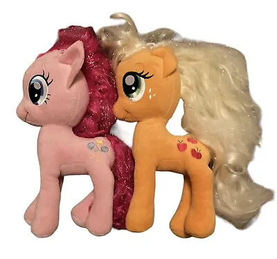 TY Hasbro My Little Pony Sparkle Pinkie Pie & Apple Jack 13’’ Tall Plush 2014 • $23