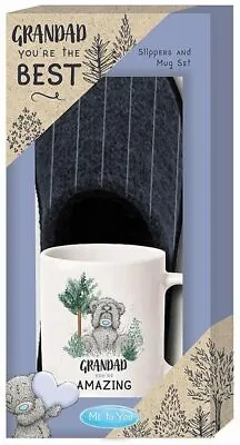 Me To You Bear Best Grandad Mug & Slippers Gift Set • £20.49