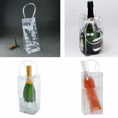 Champagne Drink Wine Beer Ice Bag PVC Bottle Cooler Chiller For Picnics Parties • £4.98