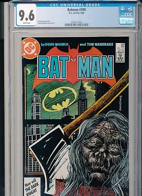 BATMAN 399 CGC 9.6 Wp DC 1986 Mandrake Cover Severed Head Cover • $85