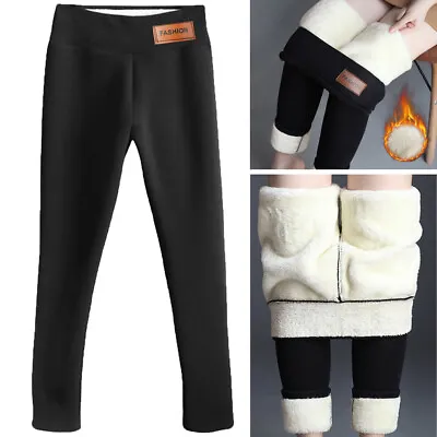 £8.59 • Buy Womens Winter  Warm Sherpa Fleece Lined Leggings Cashmere Thick Thermal Pants UK