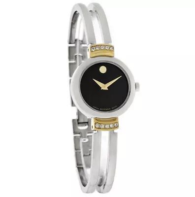 Women Movado Harmony Watch With Diamonds Two Tone Wrist Watch Gold Silver Bangle • $550