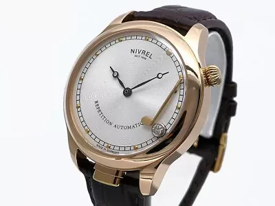 Nivrel Repetition En Marche Gold N 950.001 AGOLF 18k Rose Gold 42mm NOS • £15996.40