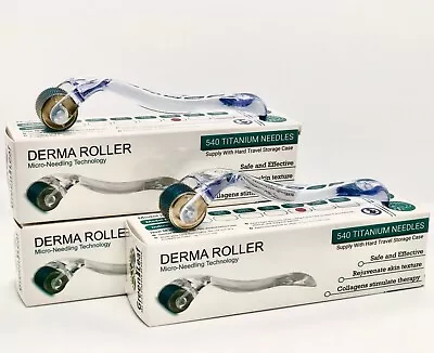 DERMA ROLLER Hair Loss Treatment 540 Titanium Micro Needles Dermaroller 0.5 Mm • $9.99