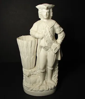 Antique 19th C English Parian Ware Figurine - Cavalier With Vase And Sheep 11  • $180