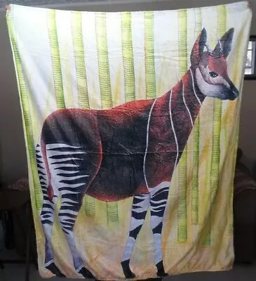 Okapi And Bamboo Throw Blanket 50  X 60  New In Package • $9.99
