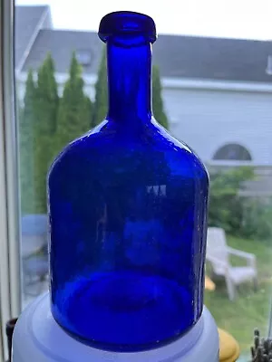 Cobalt Blue Hand Blown Pontiled Tequila Ale Bottle Mallet Shape Pirate • $99.99