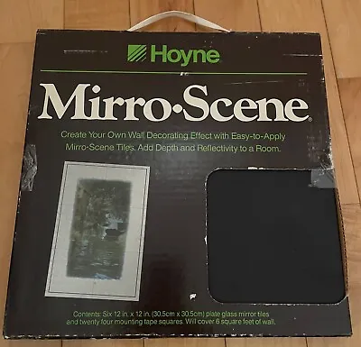 VTG 1980s Hoyne Mirro Scene Misty River 6 12x12 Tile Mirror Wall Panels SEALED • $49.99