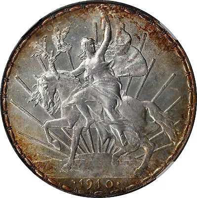 Mexico: Estados Unidos 1910 Peso  Caballito  NGC MS-63 Mexico City. Super Nice! • $1575