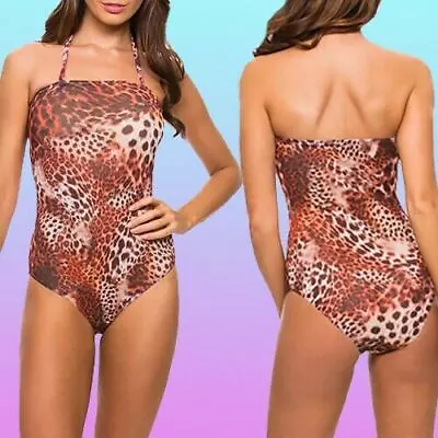 Kiniki Tan Through Tube Swimsuit Swimming Costume Strapless 6 8 10 12 14 16 18 • £21.99